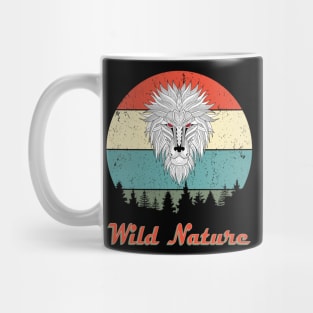 Wild Nature Lion Abstract Sunset Mug